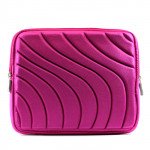 Wholesale Wave Design iPad Tablet Sleeve Pouch Bag with Zipper 10" (Hot Pink)